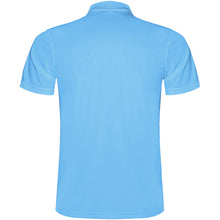 Load image into Gallery viewer, Monzha 150 g/m² short sleeve men's sports polo — Turquoise (back)