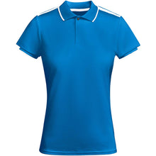 Load image into Gallery viewer, Tamil 150 g/m² short sleeve women's sports polo — Royal blue / White