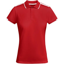 Load image into Gallery viewer, Tamil 150 g/m² short sleeve women's sports polo — Red / White