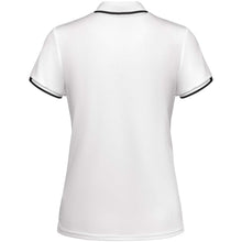 Load image into Gallery viewer, Tamil 150 g/m² short sleeve women's sports polo — White / Black (back)