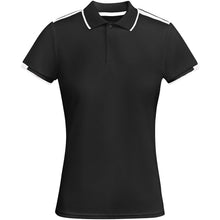 Load image into Gallery viewer, Tamil 150 g/m² short sleeve women's sports polo — Black / White