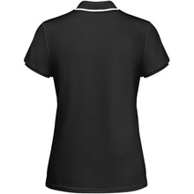 Load image into Gallery viewer, Tamil 150 g/m² short sleeve women's sports polo — Black / White (back)