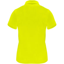 Load image into Gallery viewer, Monzha 150 g/m² short sleeve women's sports polo — Fluor Yellow (back)