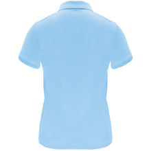Load image into Gallery viewer, Monzha 150 g/m² short sleeve women's sports polo — Sky blue (back)