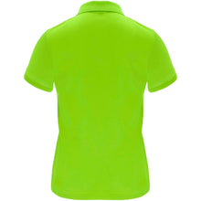 Load image into Gallery viewer, Monzha 150 g/m² short sleeve women's sports polo — Lime (back)