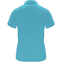 Load image into Gallery viewer, Monzha 150 g/m² short sleeve women's sports polo — Turquoise (back)