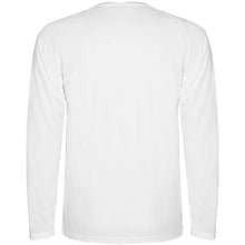 Load image into Gallery viewer, Montecarlo 150 g/m² long sleeve men's sports t-shirt — White (back)