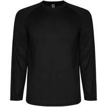 Load image into Gallery viewer, Montecarlo 150 g/m² long sleeve men's sports t-shirt — Black