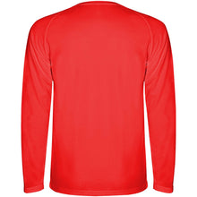 Load image into Gallery viewer, Montecarlo 150 g/m² long sleeve men's sports t-shirt — Red (back)