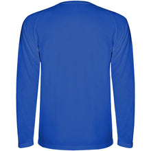 Load image into Gallery viewer, Montecarlo 150 g/m² long sleeve men's sports t-shirt — Blue (back)