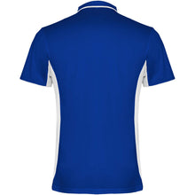 Load image into Gallery viewer, Montmelo 150 g/m² short sleeve unisex sports polo — Royal blue / White (back)
