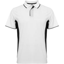 Load image into Gallery viewer, Montmelo 150 g/m² short sleeve unisex sports polo — White / Black