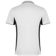 Load image into Gallery viewer, Montmelo 150 g/m² short sleeve unisex sports polo — White / Black (back)