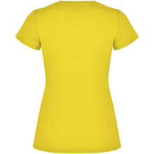 Load image into Gallery viewer, Montecarlo 150 g/m² short sleeve women's sports t-shirt — Yellow (back)