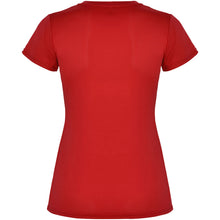 Load image into Gallery viewer, Montecarlo 150 g/m² short sleeve women's sports t-shirt — Red (back)