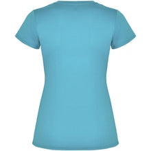 Load image into Gallery viewer, Montecarlo 150 g/m² short sleeve women's sports t-shirt — Turquoise (back)
