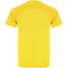 Load image into Gallery viewer, Montecarlo 150 g/m² short sleeve men's sports t-shirt — Yellow (back)