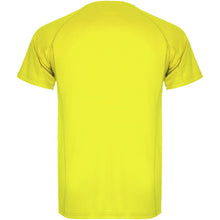 Load image into Gallery viewer, Montecarlo 150 g/m² short sleeve men's sports t-shirt — Fluor Yellow (back)
