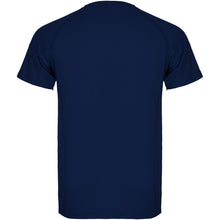 Load image into Gallery viewer, Montecarlo 150 g/m² short sleeve men's sports t-shirt — Navy Blue (back)