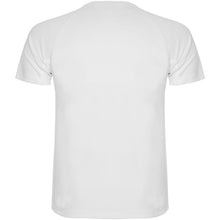 Load image into Gallery viewer, Montecarlo 150 g/m² short sleeve men's sports t-shirt — White (back)