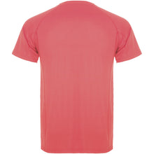 Load image into Gallery viewer, Montecarlo 150 g/m² short sleeve men's sports t-shirt — Fluor Coral (back)