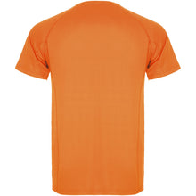 Load image into Gallery viewer, Montecarlo 150 g/m² short sleeve men's sports t-shirt — Fluor Orange (back)
