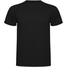 Load image into Gallery viewer, Montecarlo 150 g/m² short sleeve men's sports t-shirt — Black