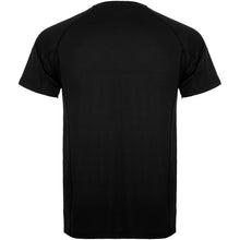 Load image into Gallery viewer, Montecarlo 150 g/m² short sleeve men's sports t-shirt — Black (back)