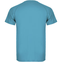 Load image into Gallery viewer, Montecarlo 150 g/m² short sleeve men's sports t-shirt — Turquoise (back)