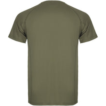 Load image into Gallery viewer, Montecarlo 150 g/m² short sleeve men's sports t-shirt — Militar Green (back)