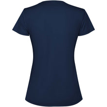Load image into Gallery viewer, Estoril 125 g/m² short sleeve women's t-shirt — Navy Blue (back)