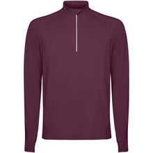 Load image into Gallery viewer, Estambul 200 g/m² long sleeve men's half zip sweatshirt — Plum red