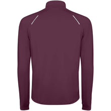 Load image into Gallery viewer, Estambul 200 g/m² long sleeve men's half zip sweatshirt — Plum red (back)