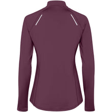 Load image into Gallery viewer, Estambul 200 g/m² long sleeve women's half zip sweatshirt — Plum red (back)