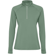 Load image into Gallery viewer, Estambul 200 g/m² long sleeve women's half zip sweatshirt — Laurel green