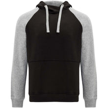 Load image into Gallery viewer, Badet 280 g/m² unisex two-tone hoodie — Black / Heather grey