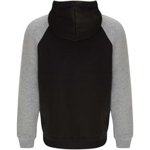 Load image into Gallery viewer, Badet 280 g/m² unisex two-tone hoodie — Black / Heather grey (back)