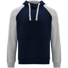 Load image into Gallery viewer, Badet 280 g/m² unisex two-tone hoodie — Navy Blue / Heather grey