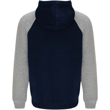 Load image into Gallery viewer, Badet 280 g/m² unisex two-tone hoodie — Navy Blue / Heather grey (back)