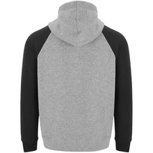 Load image into Gallery viewer, Badet 280 g/m² unisex two-tone hoodie — Heather grey / Black (back)