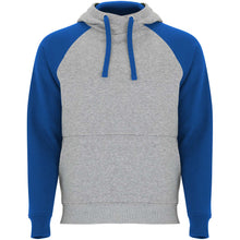 Load image into Gallery viewer, Badet 280 g/m² unisex two-tone hoodie — Heather grey / Royal blue