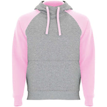 Load image into Gallery viewer, Badet 280 g/m² unisex two-tone hoodie — Heather grey / Light pink