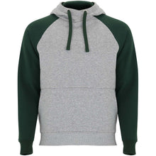 Load image into Gallery viewer, Badet 280 g/m² unisex two-tone hoodie — Heather grey / Bottle green