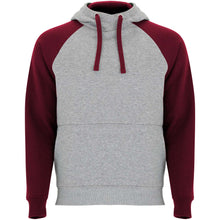 Load image into Gallery viewer, Badet 280 g/m² unisex two-tone hoodie — Heather grey / Garnet