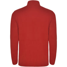 Load image into Gallery viewer, Himalaya men's quarter zip fleece jacket — Red (back)