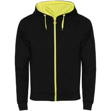 Load image into Gallery viewer, Fuji unisex sweat jacket — Black / Fluor Yellow