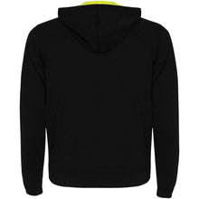 Load image into Gallery viewer, Fuji unisex sweat jacket — Black / Fluor Yellow (back)