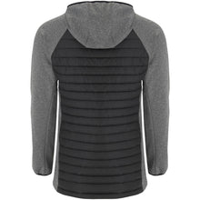 Load image into Gallery viewer, Minsk unisex hybrid insulated jacket — Black / Heather Black (back)