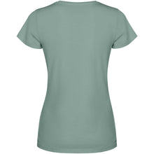 Load image into Gallery viewer, Fiyi 180 g/m² short sleeve women's t-shirt — Dark green (back)