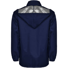 Load image into Gallery viewer, Escocia unisex lightweight rain jacket — Navy Blue (back)
